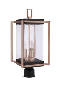 Craftmade - ZA6515-MNSB - Three Light Outdoor Post Mount - Metalwork - Midnight / Satin Brass