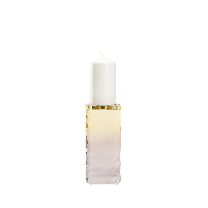 Small bottle with a white cap on a white background
