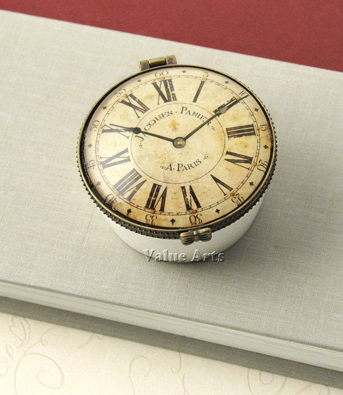 Design Shop Vintage Clock Print Ceramic Keepsake Box