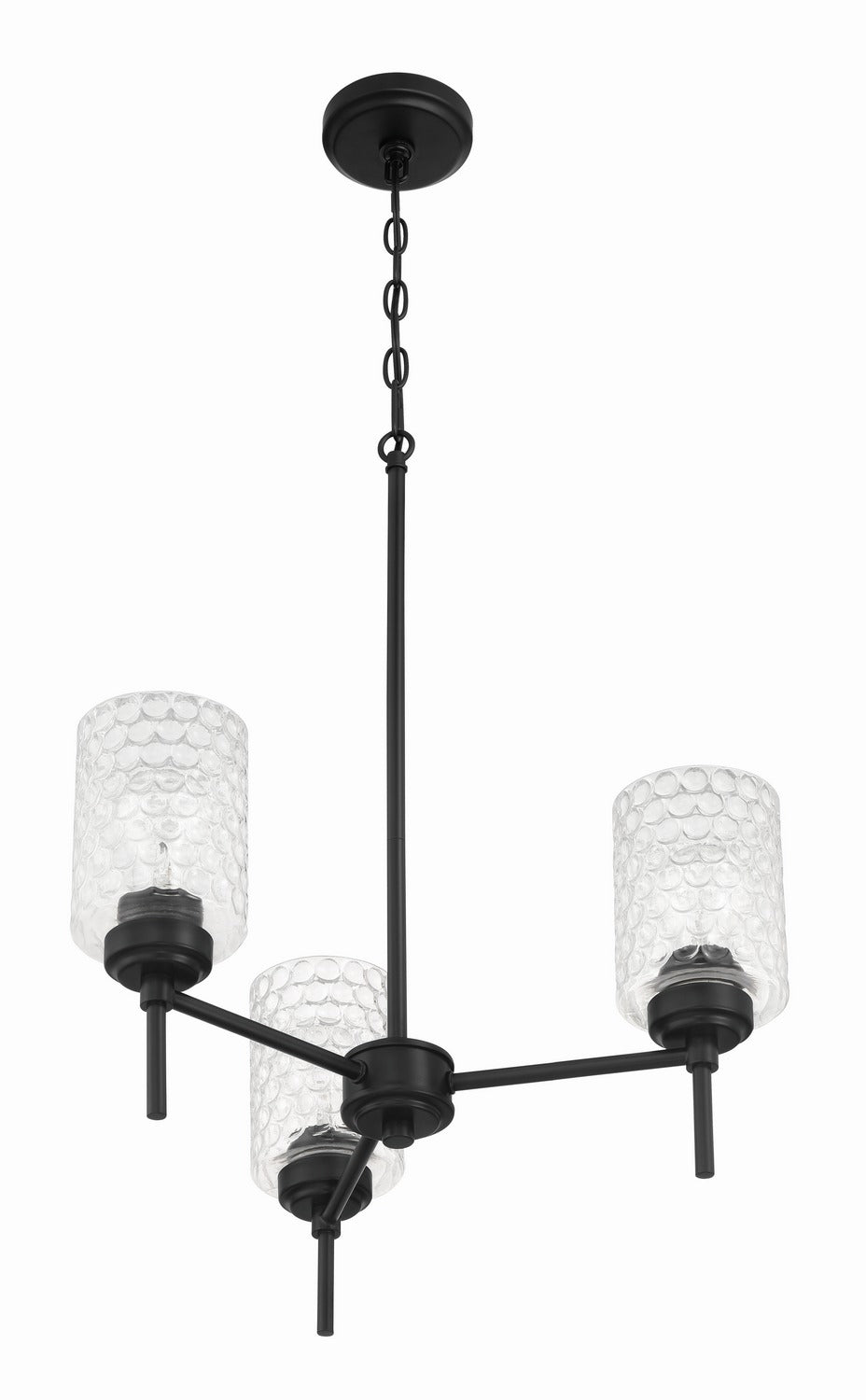 Craftmade - 60523-FB - Three Light Chandelier - Claire - Flat Black