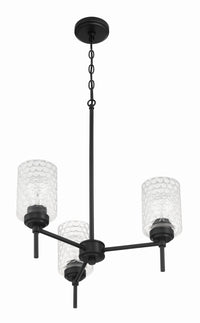 Craftmade - 60523-FB - Three Light Chandelier - Claire - Flat Black