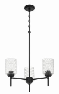 Craftmade - 60523-FB - Three Light Chandelier - Claire - Flat Black