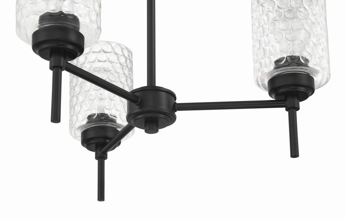 Craftmade - 60523-FB - Three Light Chandelier - Claire - Flat Black