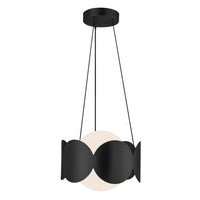 Kuzco Lighting - CH59810-BK/OP - One Light Chandelier - Ciel - Black/Opal Glass