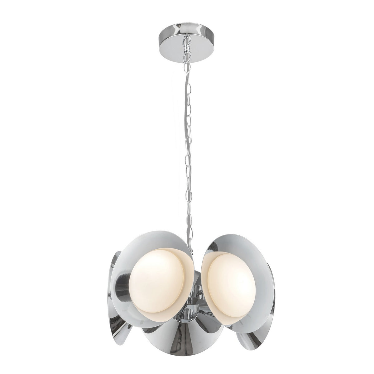 Kuzco Lighting - CH77916-CH/OP-UNV - LED Chandelier - Cleo - Chrome/Opal Glass