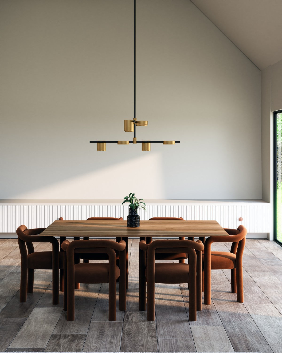 Kuzco Lighting - CH96840-BK/BG-UNV - LED Chandelier - Jayden - Black/Brushed Gold
