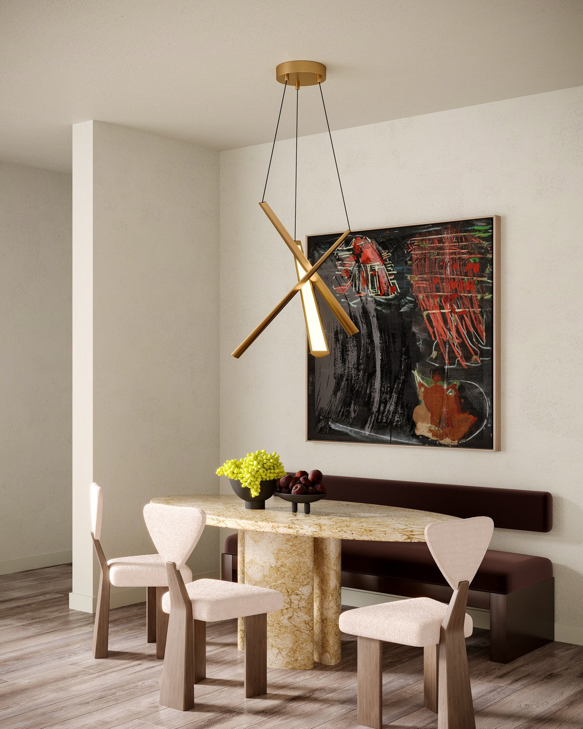 Kuzco Lighting - CH68127-VB-UNV - LED Chandelier - Lex - Vintage Brass