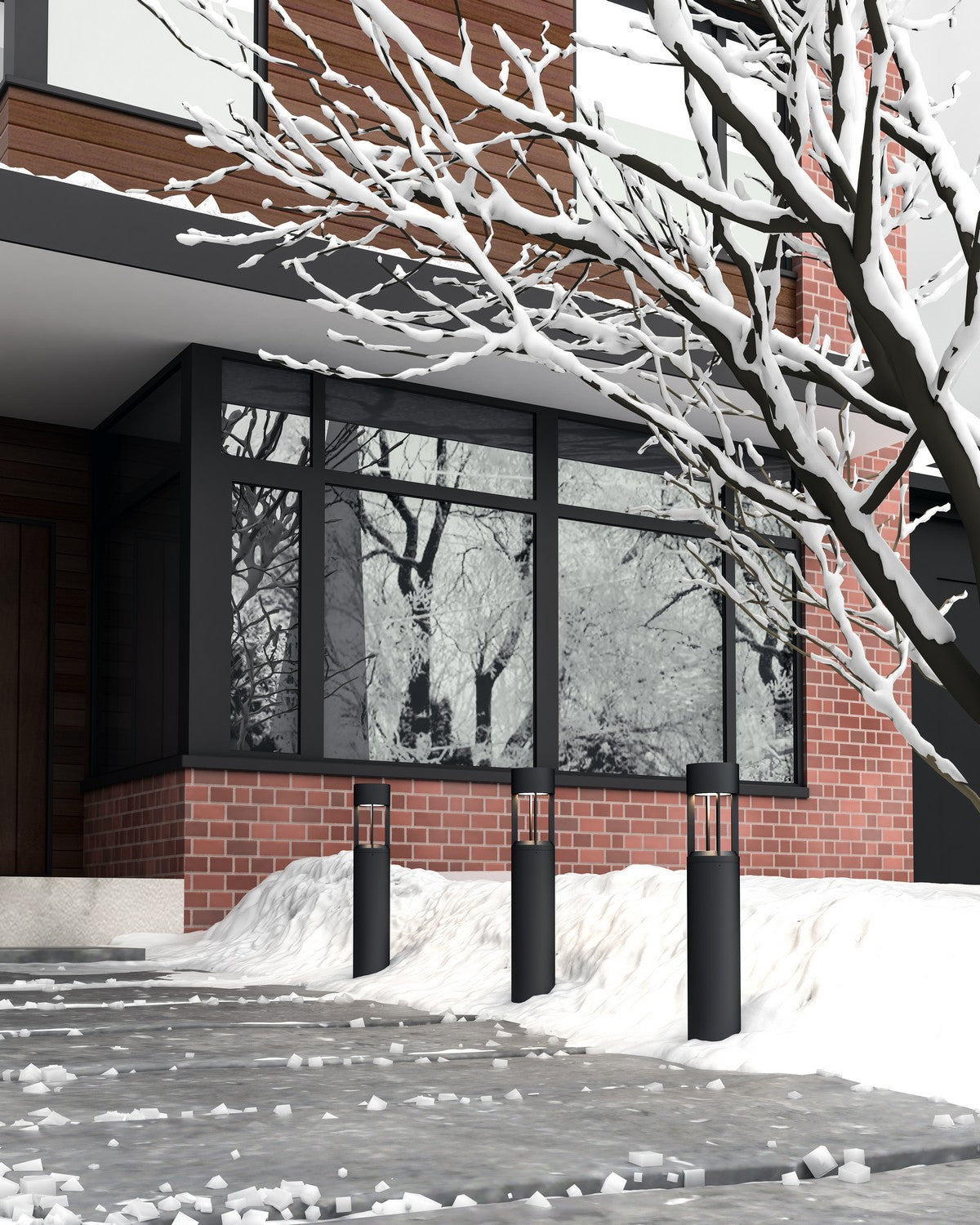 Kuzco Lighting - EB40936-BK-UNV - LED Exterior Bollard - Novato - Black