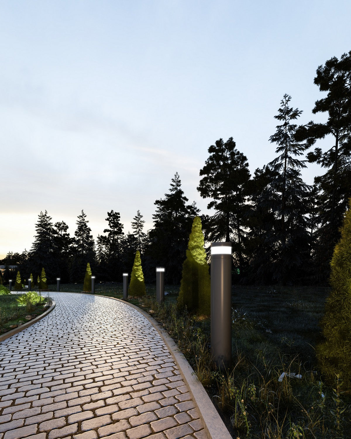 Kuzco Lighting - EB48538-BK-UNV - LED Exterior Bollard - Windermere - Black
