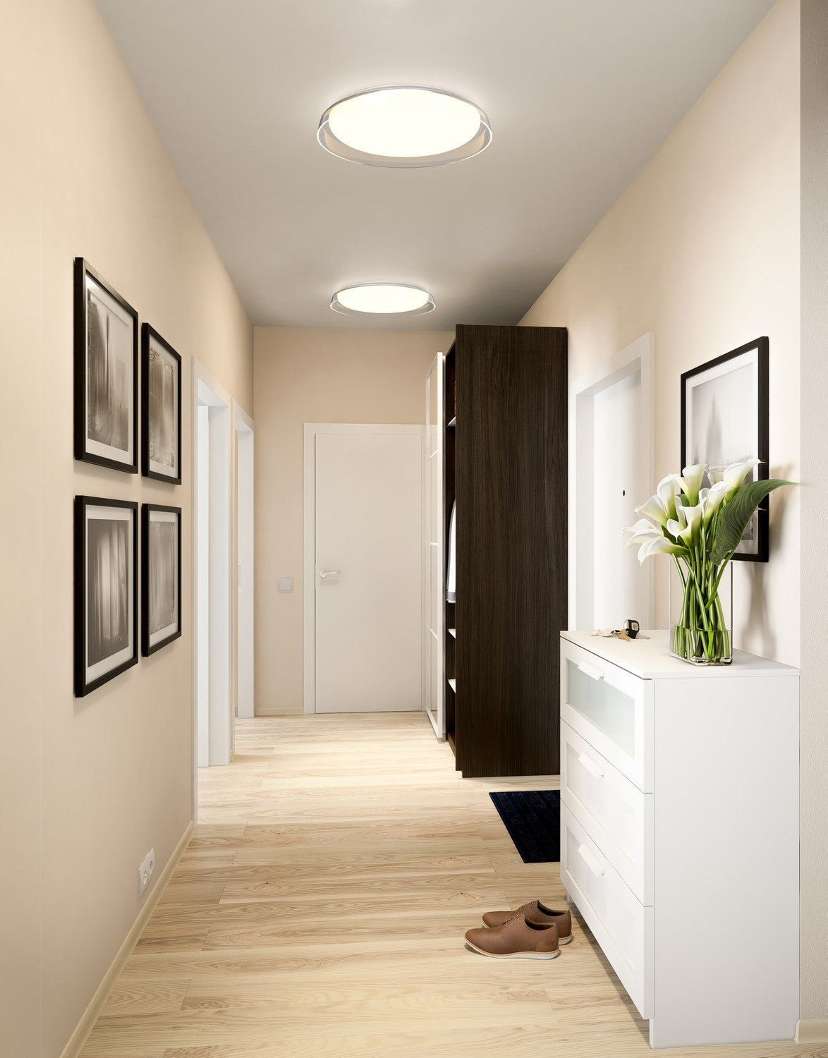 Kuzco Lighting - FM43117-CL-5CCT - LED Flush Mount - Hampton - Clear