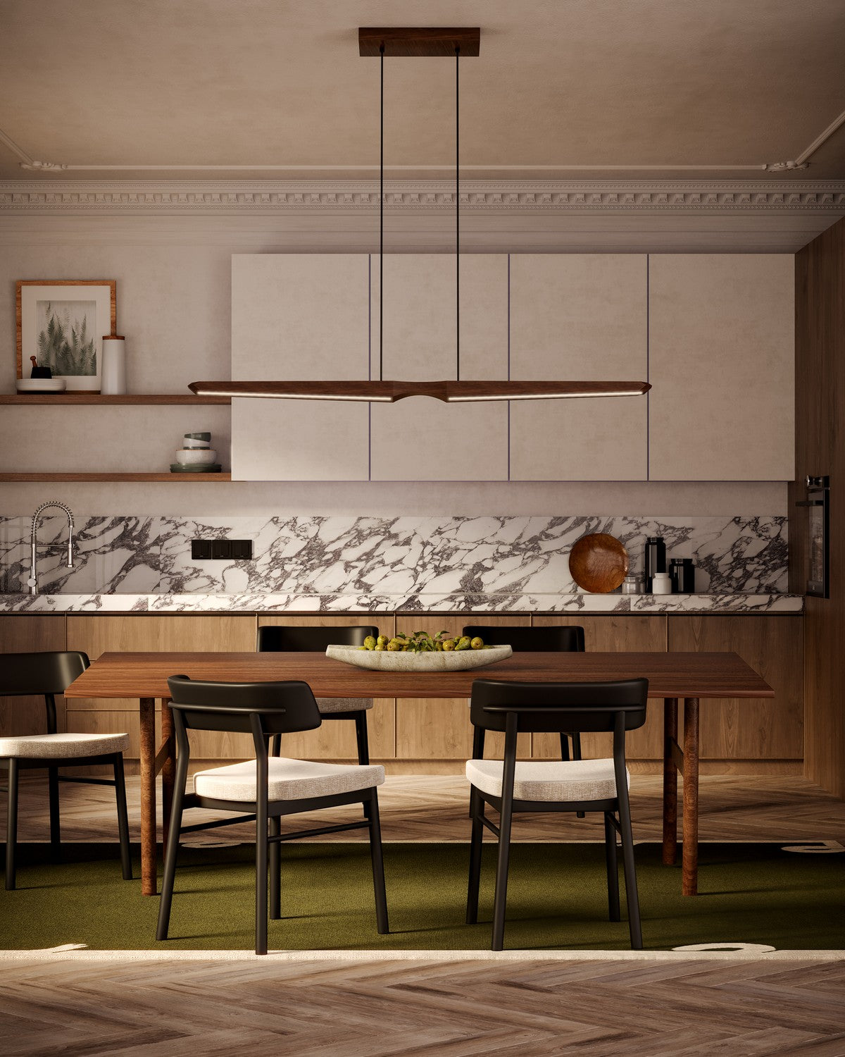 Kuzco Lighting - LP21647-WT-UNV - LED Linear Pendant - Dakota - Walnut