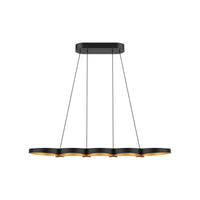 Kuzco Lighting - LP90838-BK/GD-UNV - LED Linear Pendant - Maestro - Black/Gold