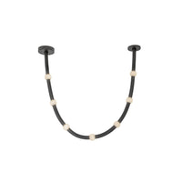 Kuzco Lighting - PD39307-BK/OP-UNV - LED Pendant - Corda - Black/Opal Glass
