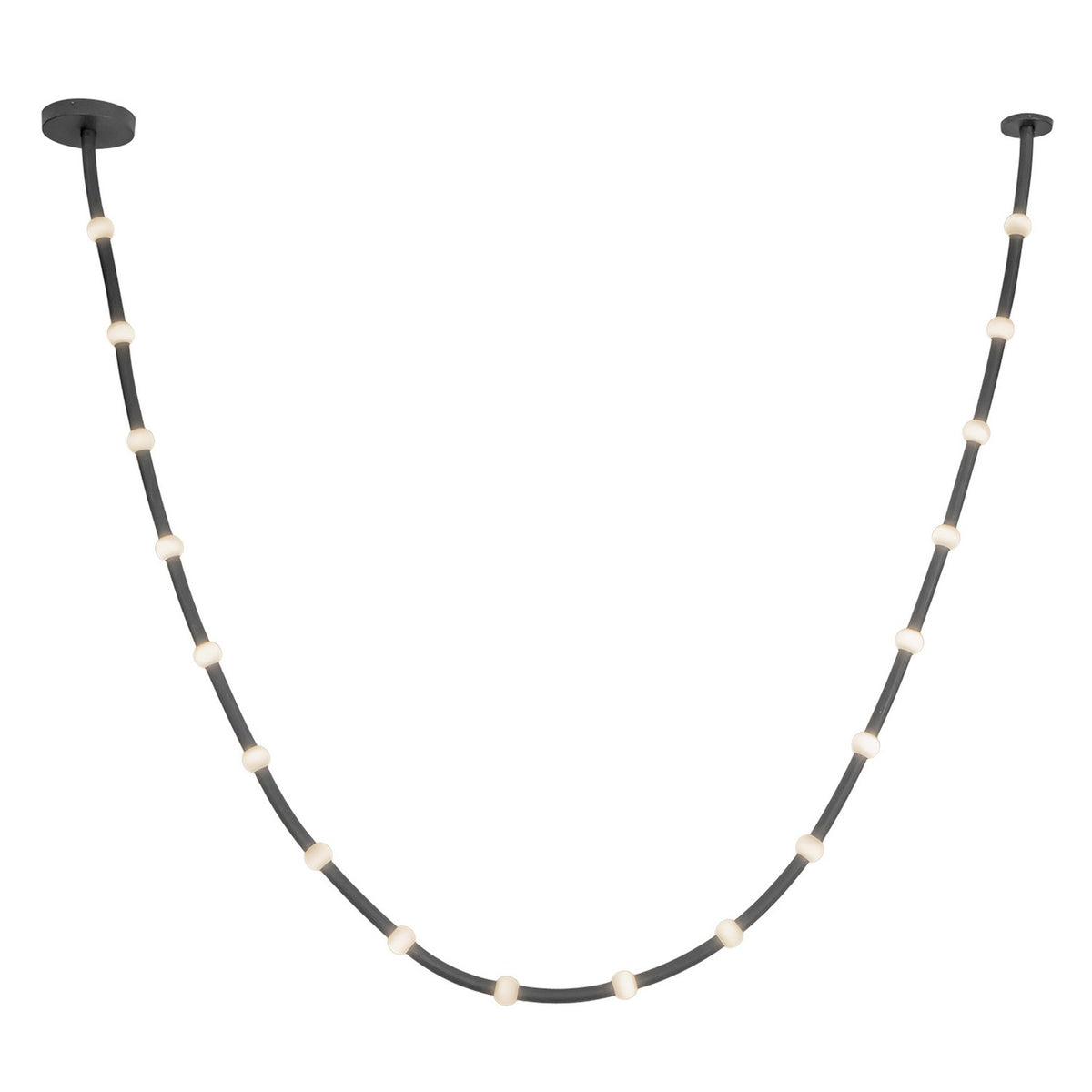Kuzco Lighting - PD39317-BK/OP-UNV-010 - LED Pendant - Corda - Black/Opal Glass