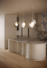 Kuzco Lighting - PD65116-PN/OP-UNV - LED Pendant - Scorpio - Polished Nickel/Opal Glass
