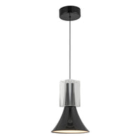 Kuzco Lighting - PD94108-GBK/CC-UNV - LED Pendant - Floe - Glossy Black/Clear Crystal