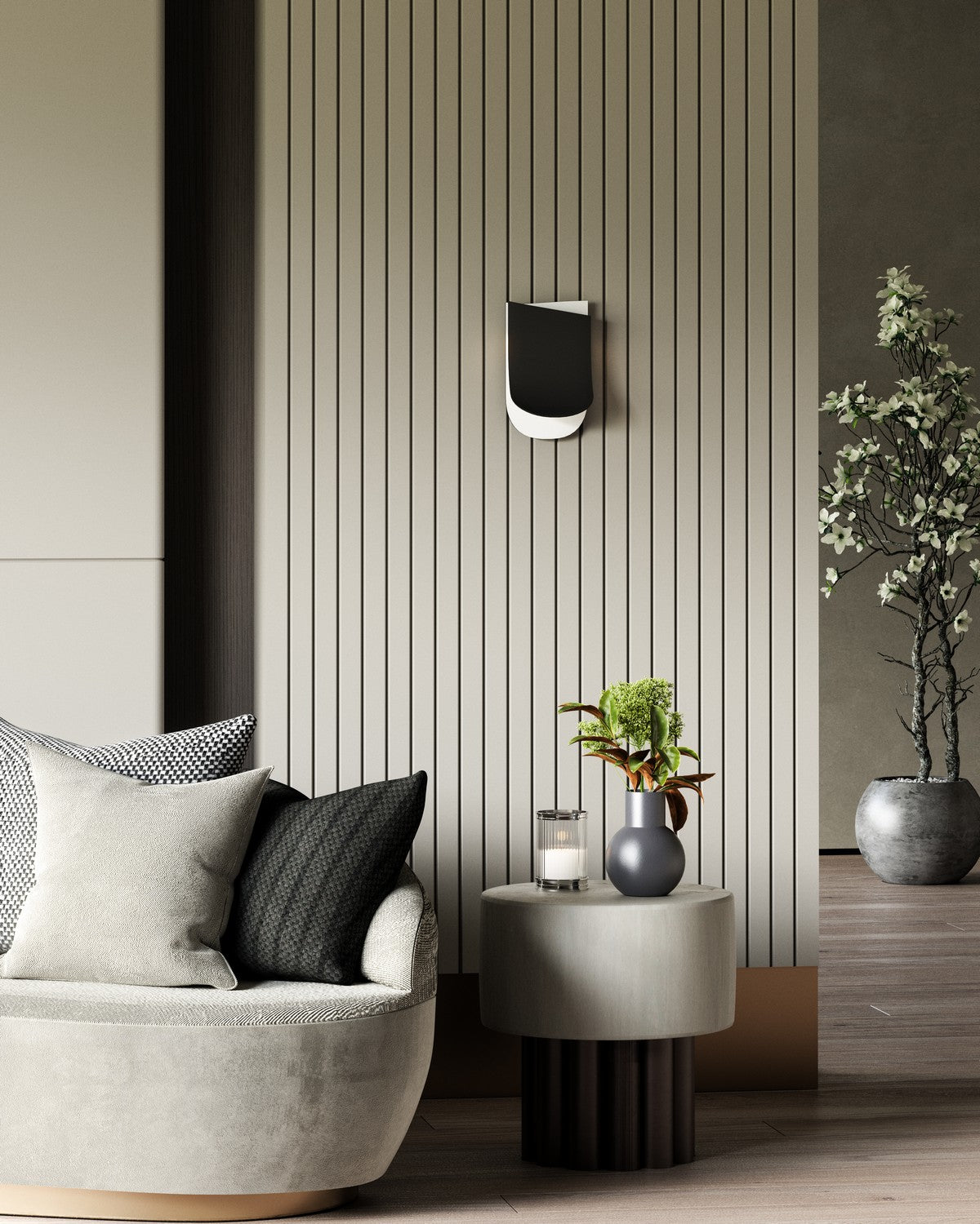 Kuzco Lighting - WS83706-BK/WH - LED Wall Sconce - Sonder - Black/White