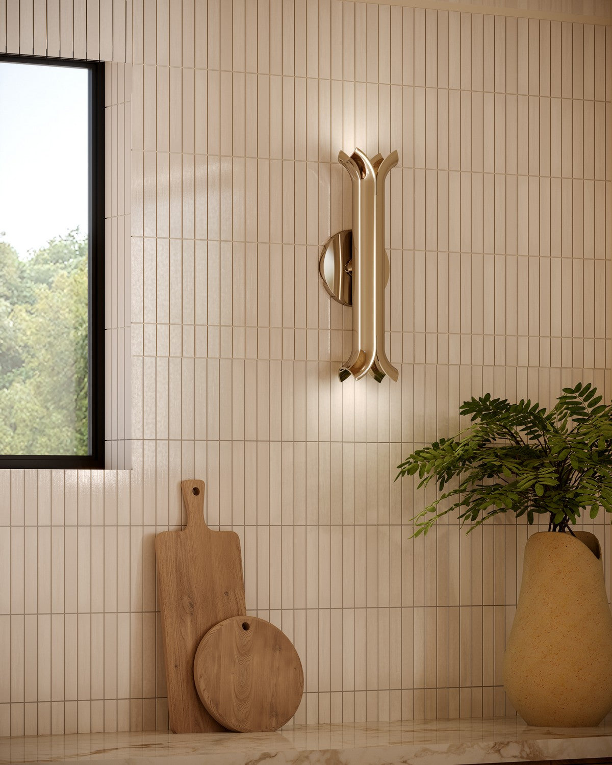 Kuzco Lighting - WS89714-PN - LED Wall Sconce - Husk - Polished Nickel