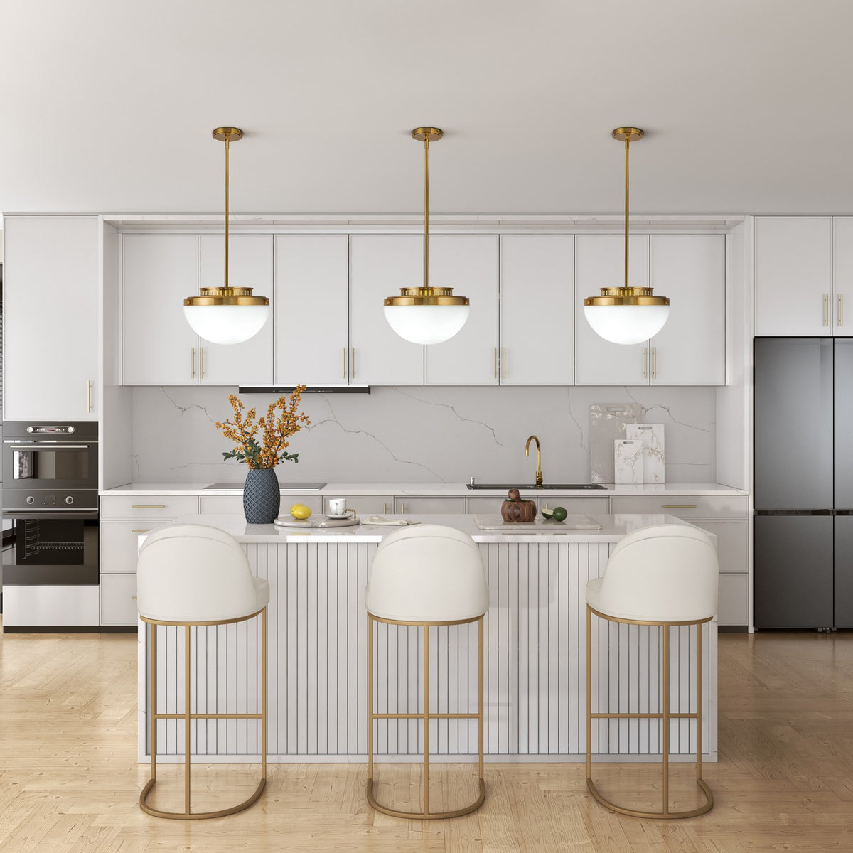 Artcraft - AC12010BR - One Light Pendant - Dahlia - Brushed Brass