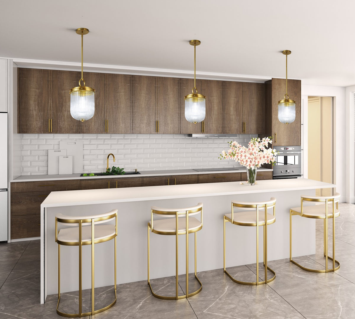 Artcraft - AC12020BR - One Light Pendant - Myla - Vintage Brass