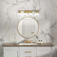 Artcraft - AC12024BR - Four Light Bathroom Vanity - Myla - Vintage Brass