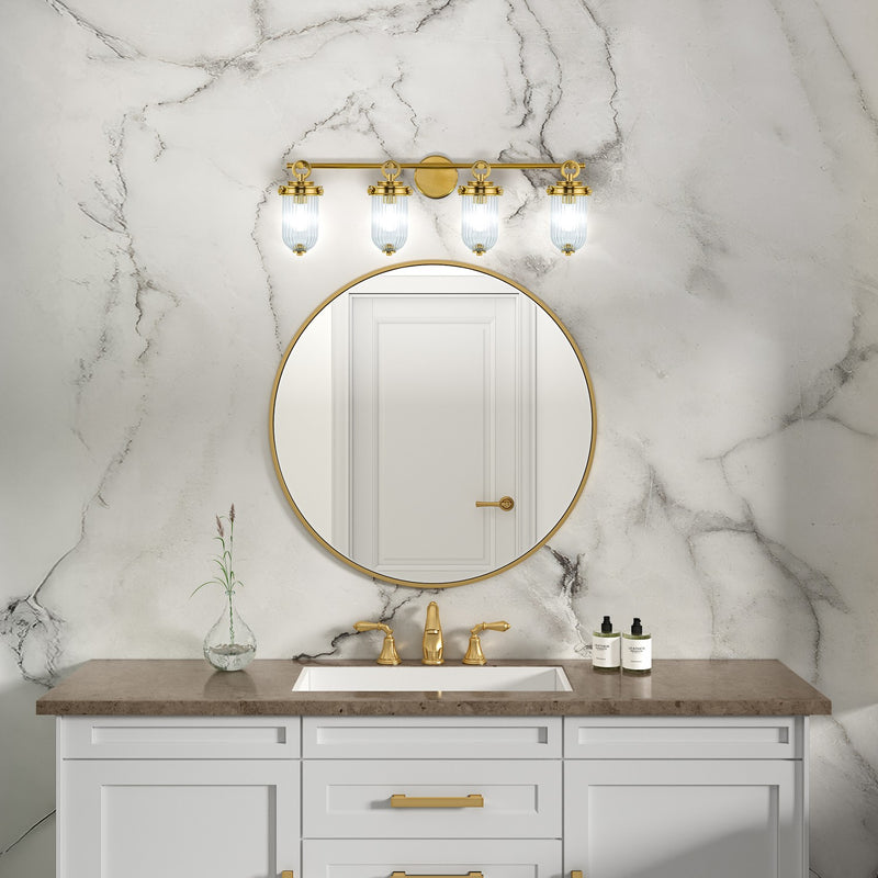 Artcraft - AC12024BR - Four Light Bathroom Vanity - Myla - Vintage Brass