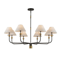 Artcraft - AC12038BB - Eight Light Chandelier - Providence - Black, Brushed Brass