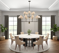 Artcraft - AC12039BB - 15 Light Chandelier - Providence - Black, Brushed Brass