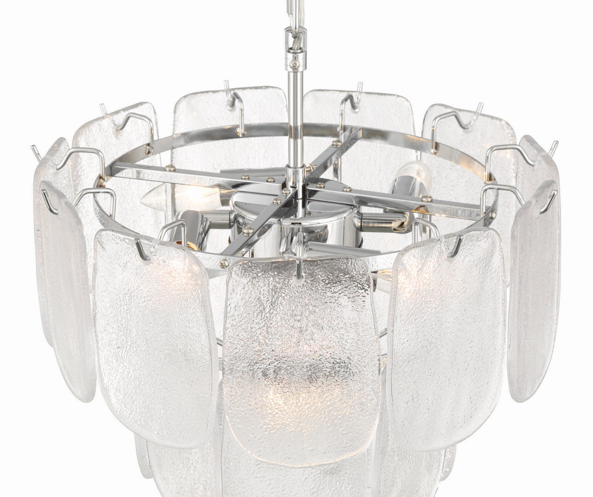 Artcraft - AC12051CR - Five Light Pendant - Bianca - Polished Nickel, Crystalline
