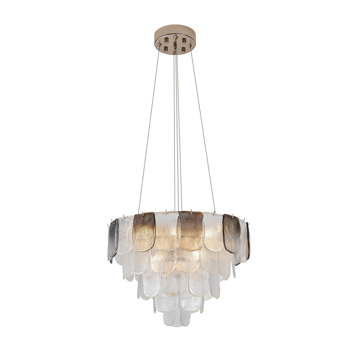 Artcraft - AC12052CS - 12 Light Chandelier - Bianca - Polished Nickel, Crystalline Smoke