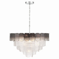 Artcraft - AC12053CS - 19 Light Chandelier - Bianca - Polished Nickel, Crystalline Smoke