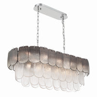 Artcraft - AC12054CS - 12 Light Island Pendant - Bianca - Polished Nickel, Crystalline Smoke