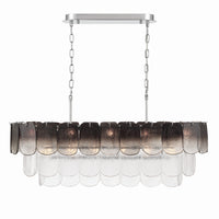 Artcraft - AC12054CS - 12 Light Island Pendant - Bianca - Polished Nickel, Crystalline Smoke