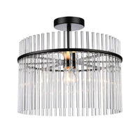 Artcraft - AC12081BK - One Light Semi Flush Mount - Ava - Black