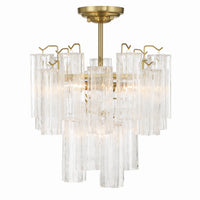 Artcraft - AC12103BR - Five Light Semi Flush Mount - Sophia - Brass