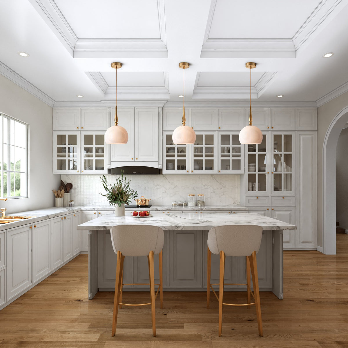 Artcraft - AC12111BR - One Light Pendant - Kate - Brushed Brass