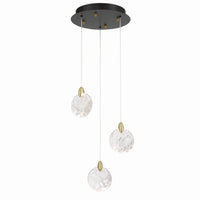 Artcraft - AC12151BB - LED Pendant - Snowflake - Satin Brass