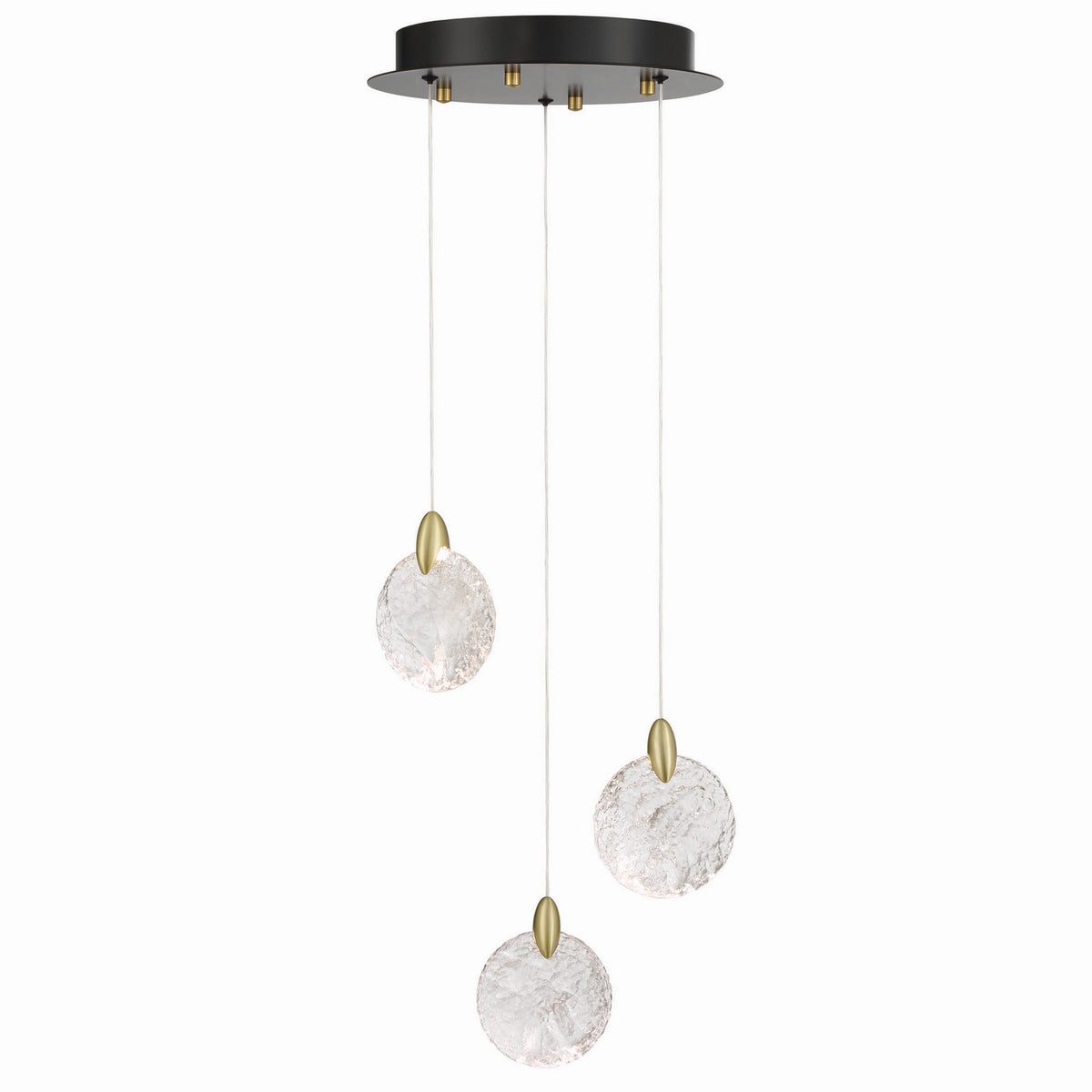 Artcraft - AC12151BB - LED Pendant - Snowflake - Satin Brass