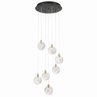 Artcraft - AC12152BB - LED Chandelier - Snowflake - Satin Brass