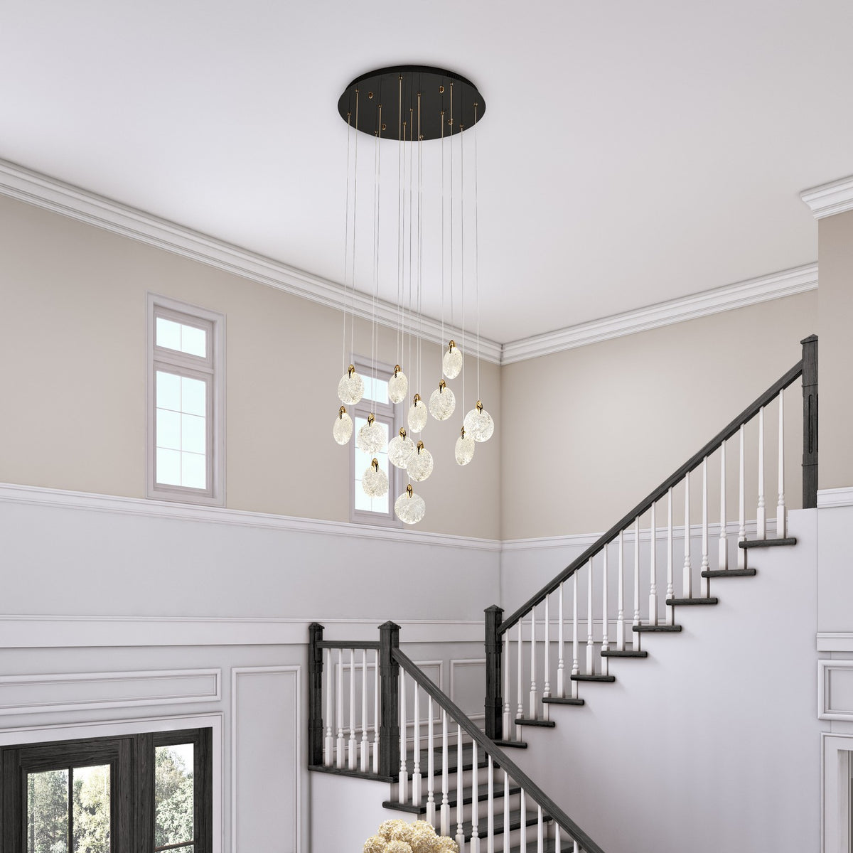 Artcraft - AC12153BB - LED Chandelier - Snowflake - Satin Brass