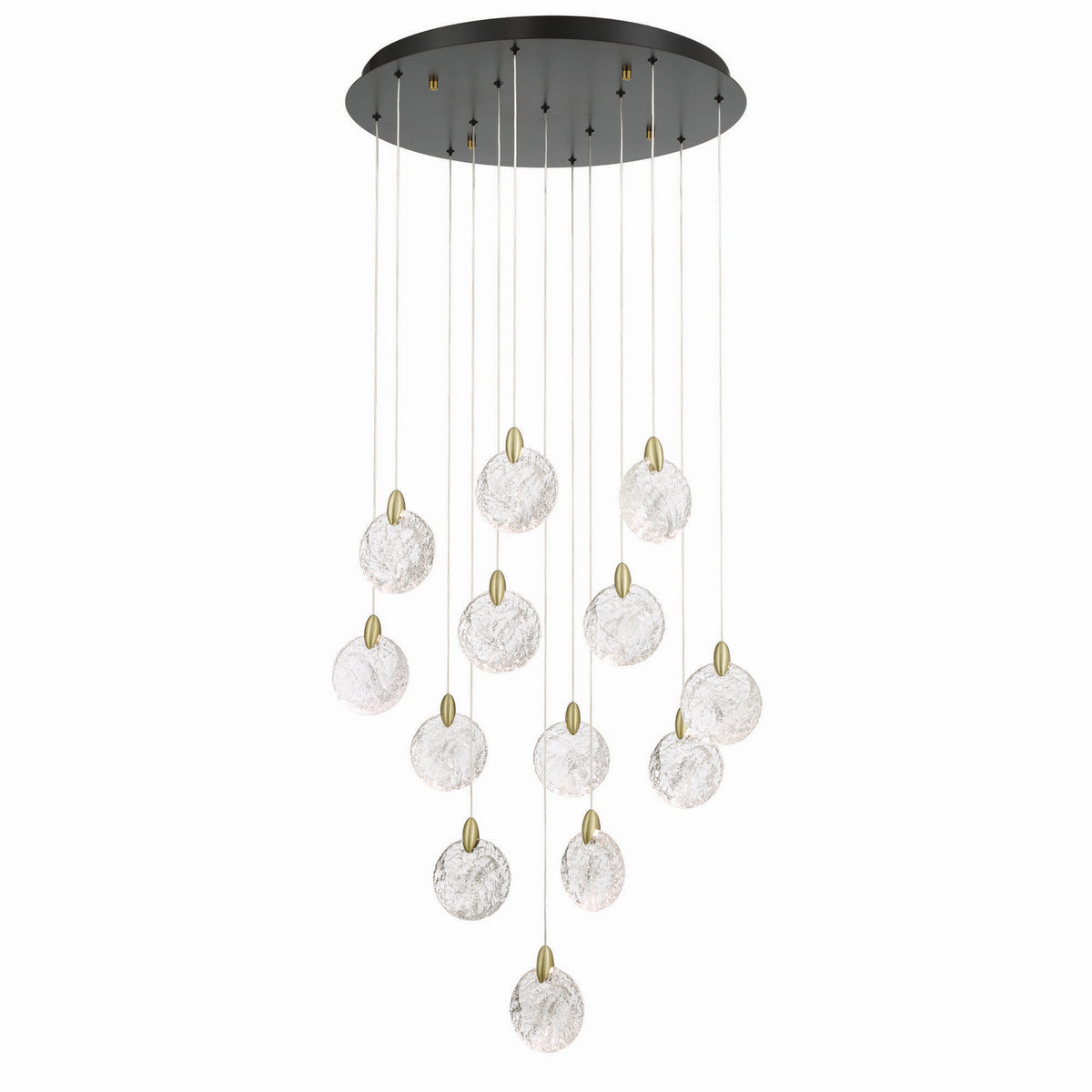 Artcraft - AC12153BB - LED Chandelier - Snowflake - Satin Brass