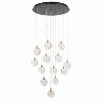 Artcraft - AC12153BB - LED Chandelier - Snowflake - Satin Brass
