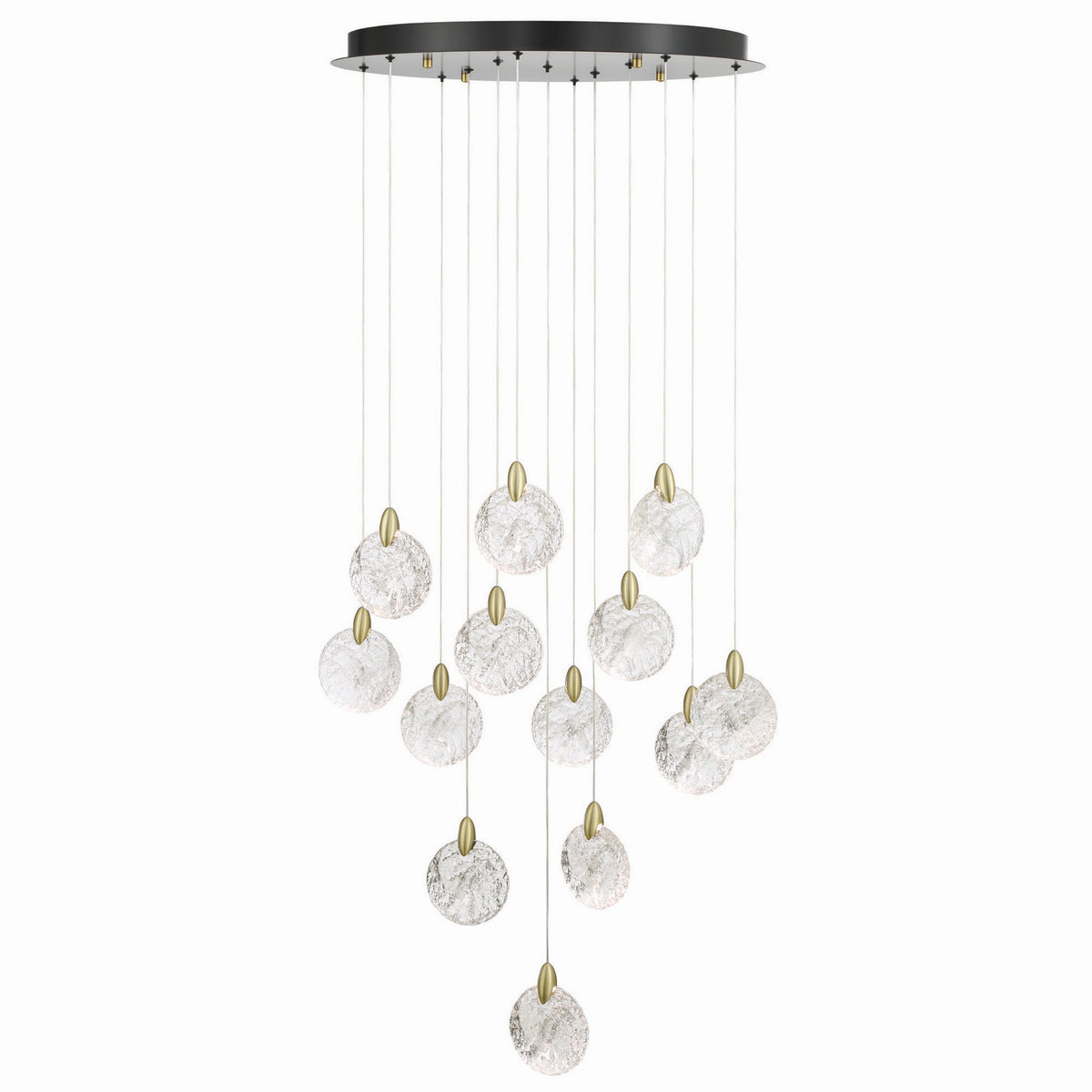 Artcraft - AC12153BB - LED Chandelier - Snowflake - Satin Brass