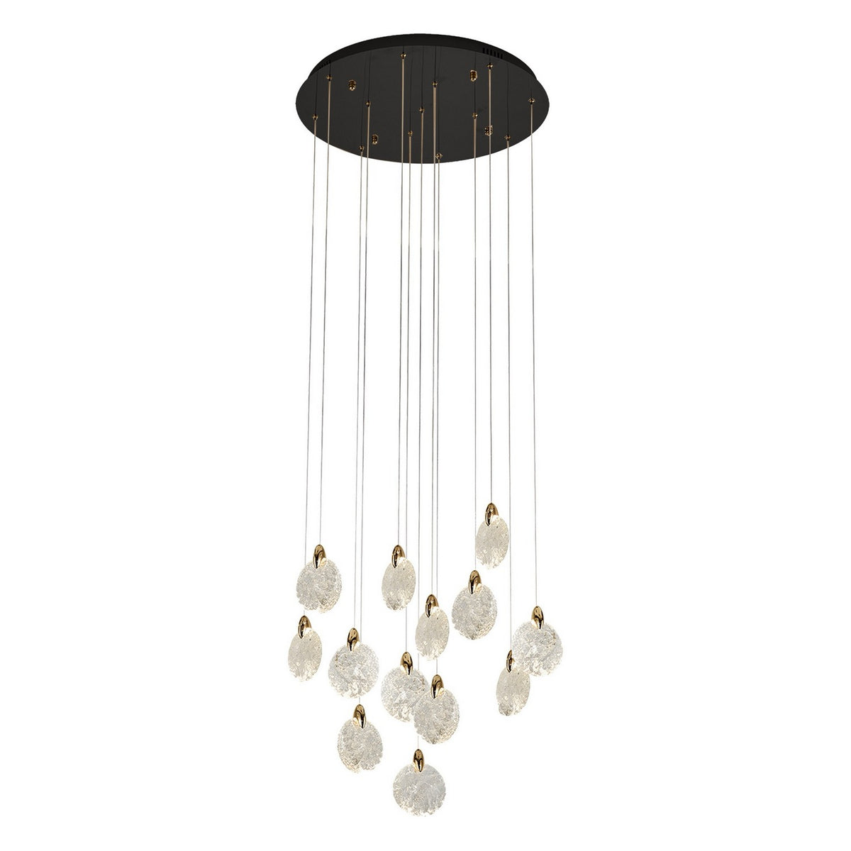 Artcraft - AC12153BB - LED Chandelier - Snowflake - Satin Brass