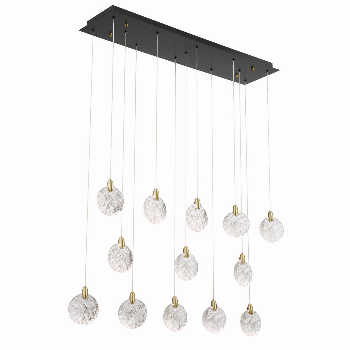 Artcraft - AC12154BB - LED Island Pendant - Snowflake - Satin Brass