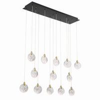 Artcraft - AC12154BB - LED Island Pendant - Snowflake - Satin Brass