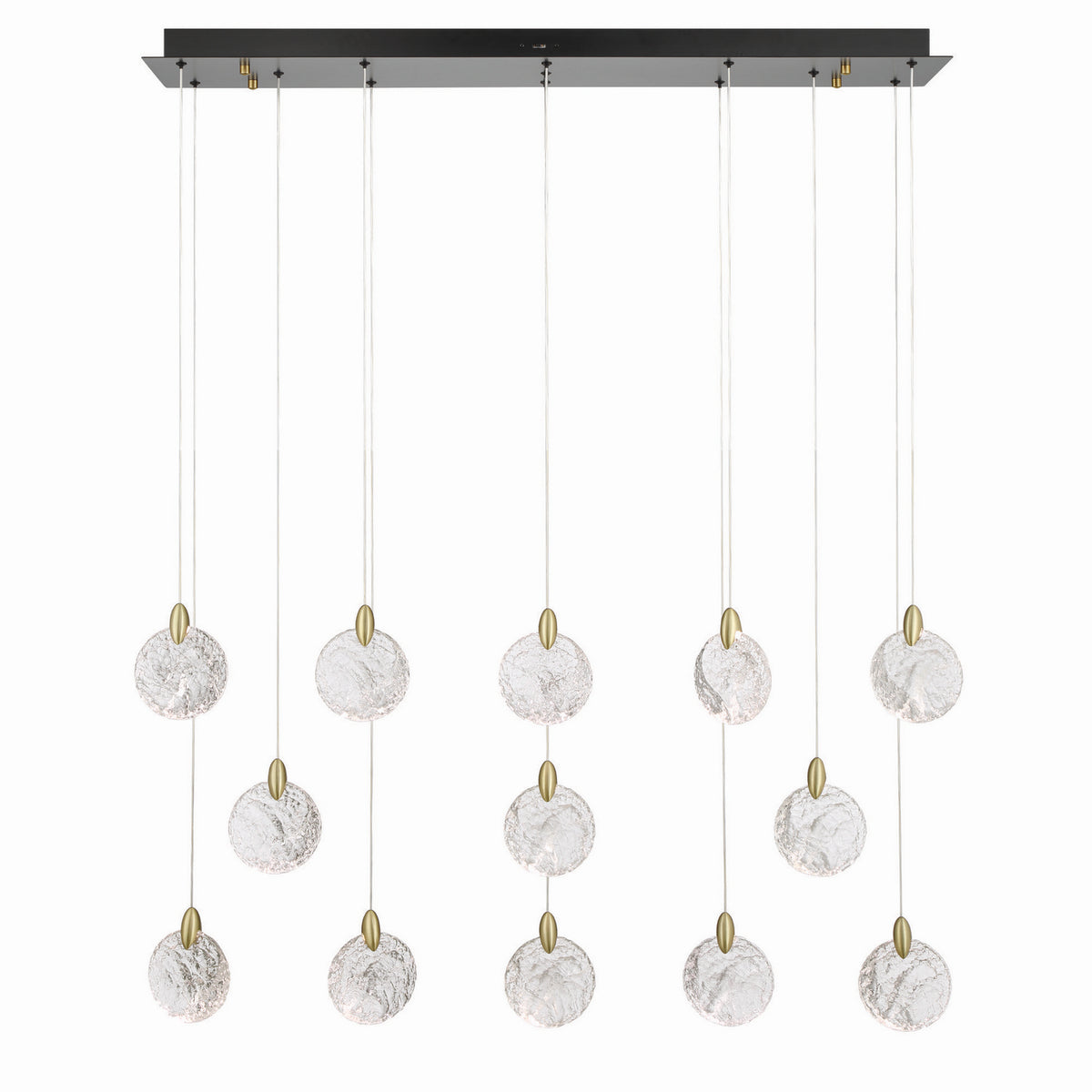 Artcraft - AC12154BB - LED Island Pendant - Snowflake - Satin Brass