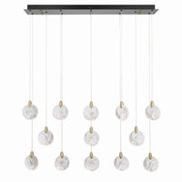 Artcraft - AC12154BB - LED Island Pendant - Snowflake - Satin Brass