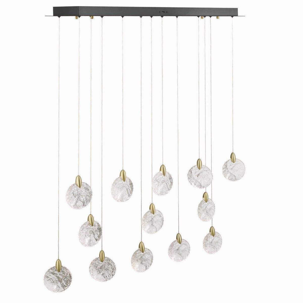 Artcraft - AC12154BB - LED Island Pendant - Snowflake - Satin Brass