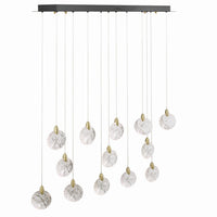 Artcraft - AC12154BB - LED Island Pendant - Snowflake - Satin Brass
